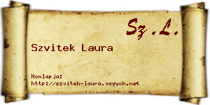 Szvitek Laura névjegykártya